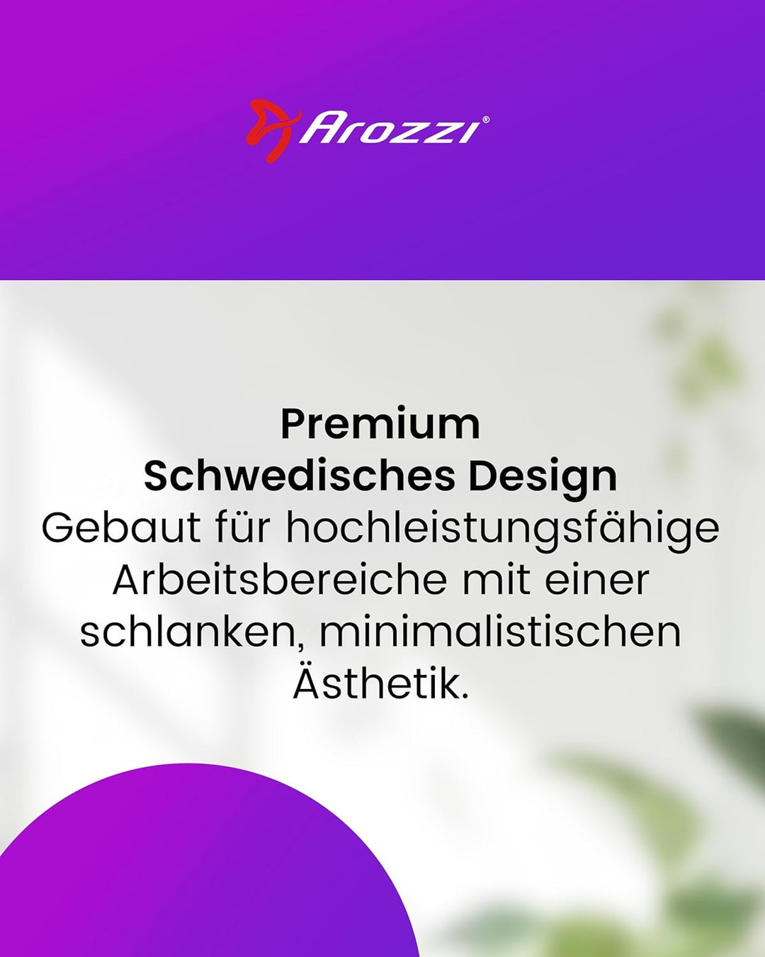 Arozzi Arena Desk Riser Large (Black) Schwarz Large Desk Riser, Schwarz Large Desk Riser
