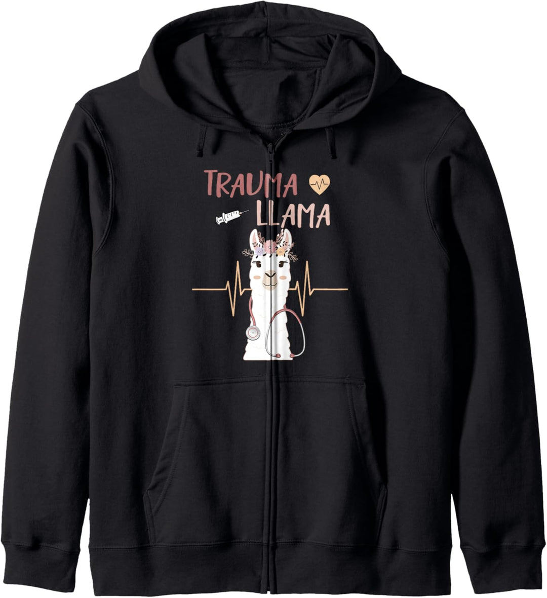 Trauma Llama Tee Nurse EMT Paramedic Nursing Alpaca Gift Kapuzenjacke