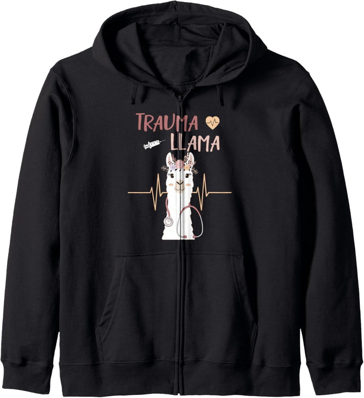 Trauma Llama Tee Nurse EMT Paramedic Nursing Alpaca Gift Kapuzenjacke
