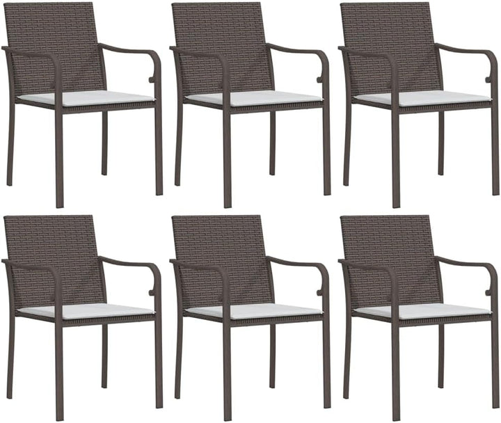 Festnight Poly Rattan Sitzgruppe Gartenmöbel Set Garten Essgruppe 6 Personen Gartenmöbel Set mit 6 G
