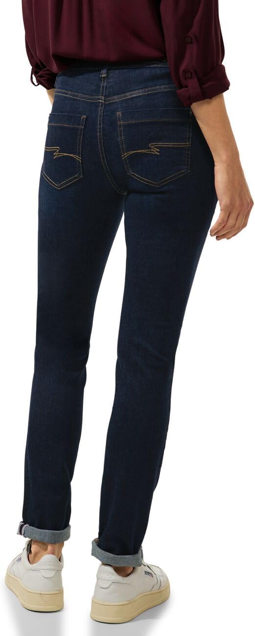 STREET ONE Damen Jeanshose Casual A376540 26W / 30L Dark Indigo Used Wash, 26W / 30L Dark Indigo Use