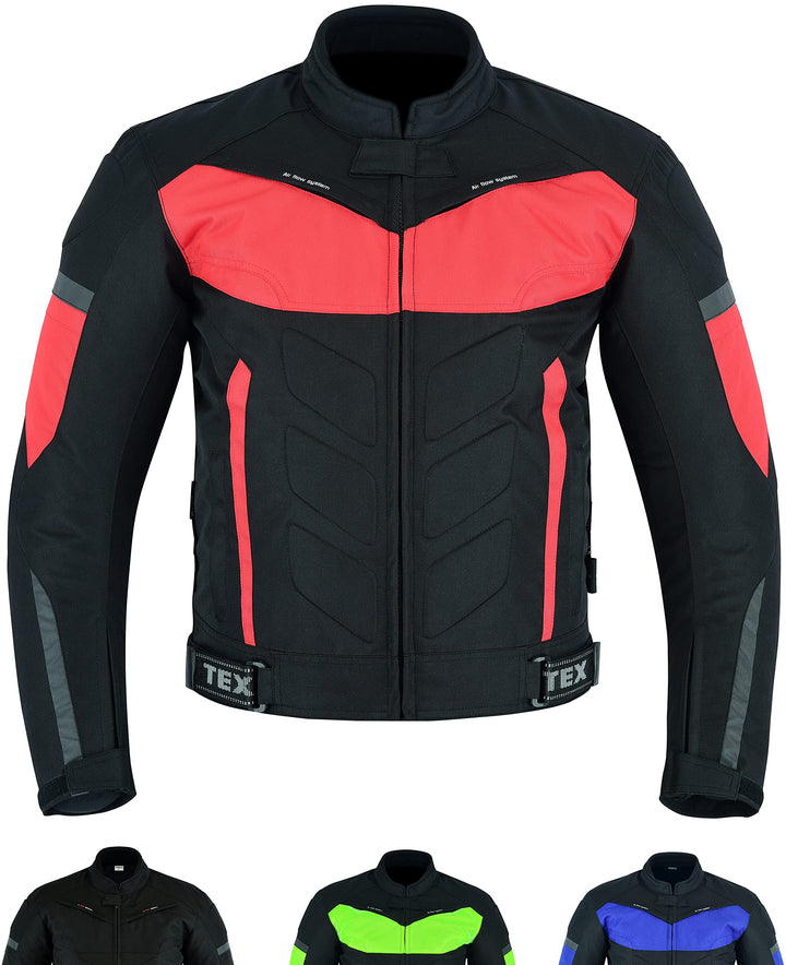 TEXPEED Motorradjacke herren mit protektoren - Motorrad Biker Wasserdicht Jacke Mit CE Rüstung (EN 1