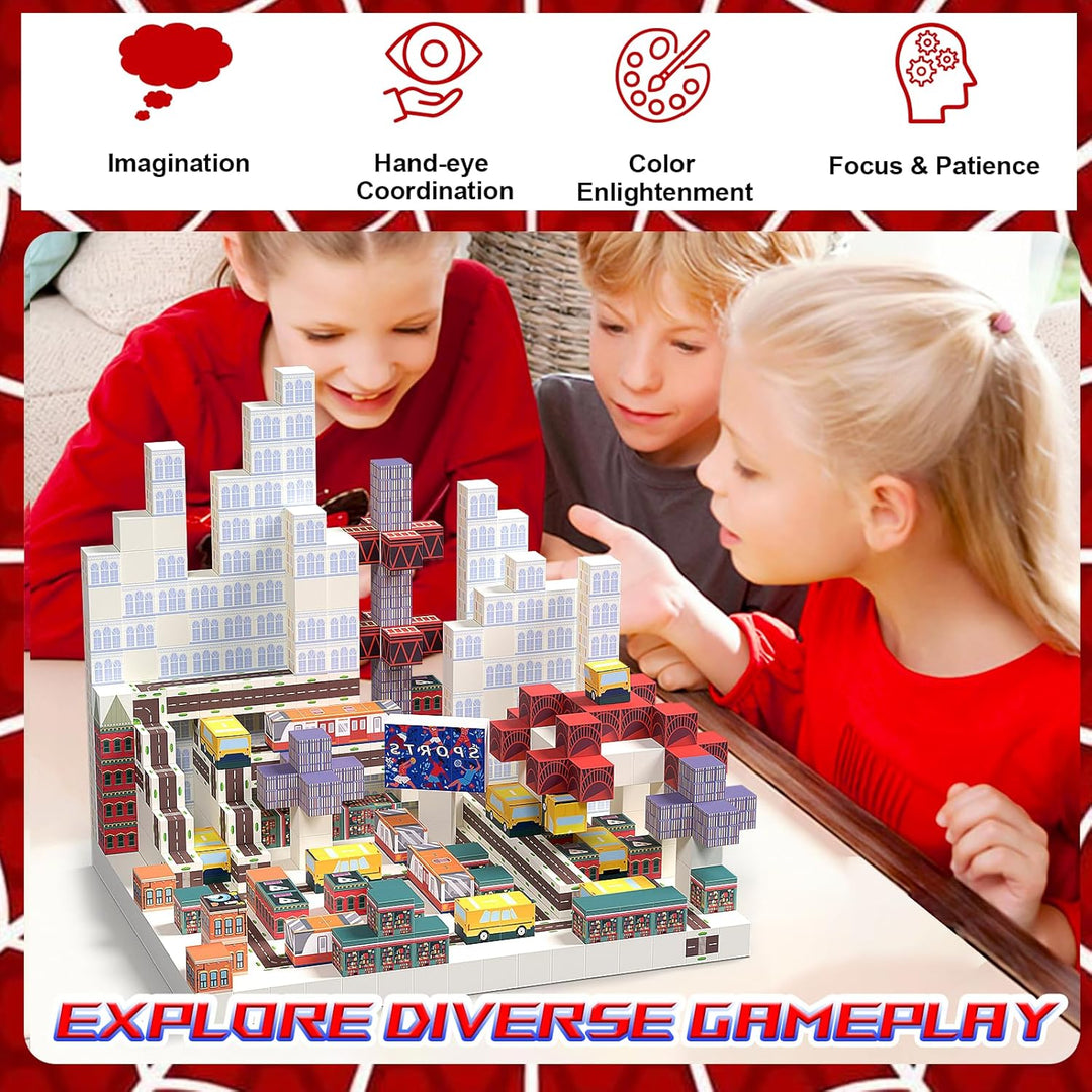 Eteiylt Magnetische Bausteine 150 Stück, Magnetbausteine Magnet Spiele Spielzeug, Magnetische Bauste