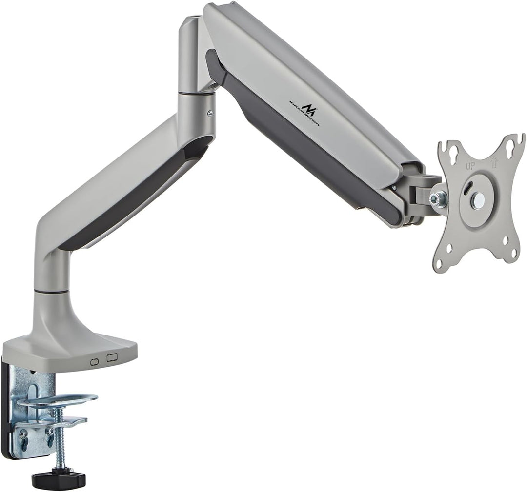 Maclean Doppelarm-Monitorhalterung mit Gasfeder für 17-45" Zoll Bildschirm bis zu 16kg | Tragarm, Ti