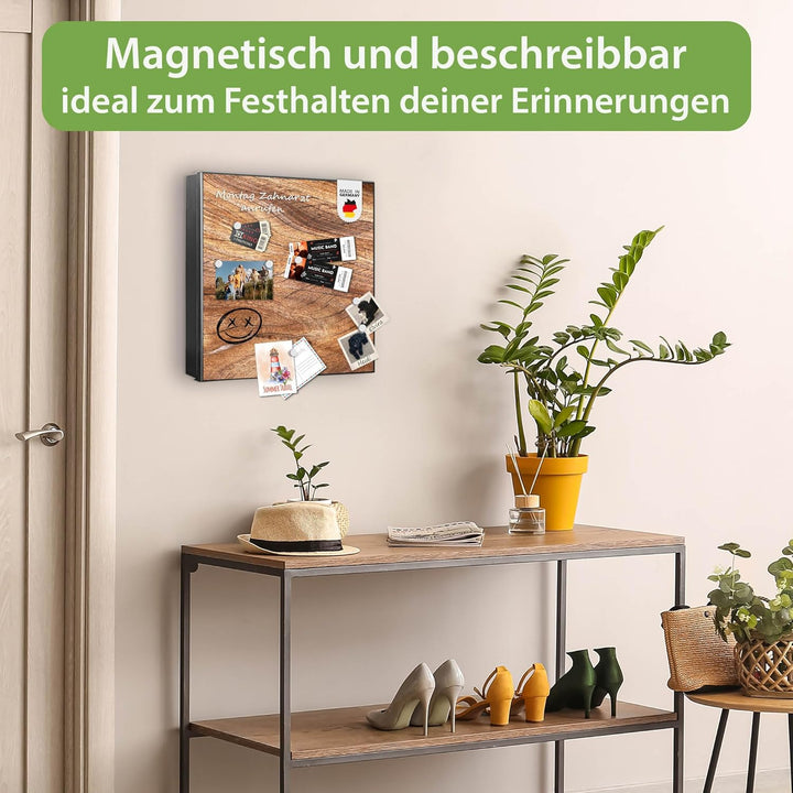banjado Grosser Schlüsselkasten Glas - Schlüsselbox 30x30cm mit 50 Haken - Schlüsselkasten modern fü
