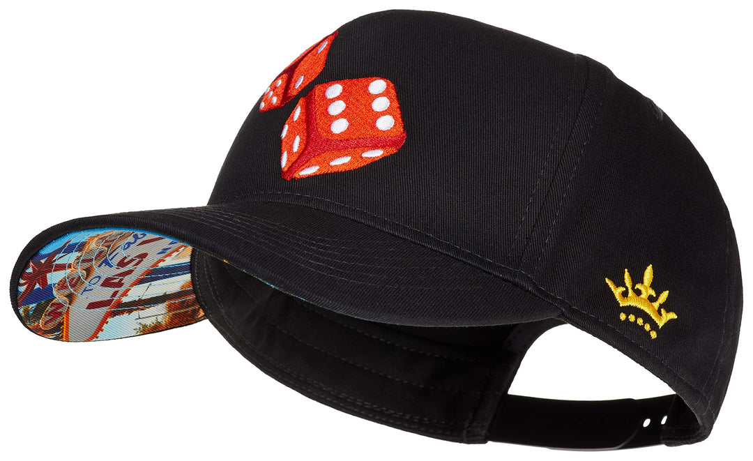 Cadency® Baseball Cap Las Vegas Craps, Damen und Herren, Schwarz, Unisex, Grössenverstellbar