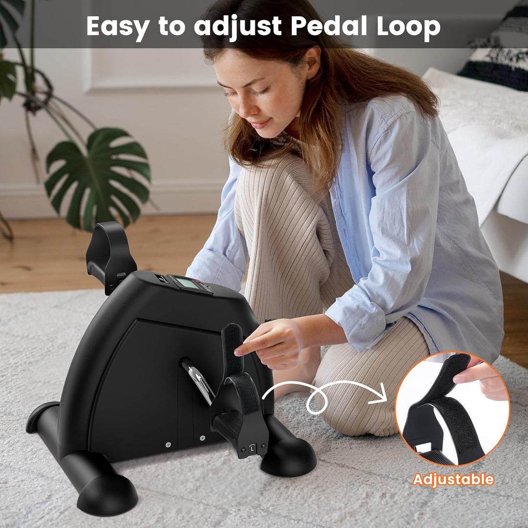 Sportneer Pedaltrainer für Senioren,Mini Heimtrainer mit LCD-Display, Fitnessgeräte für Zuhause – Ti