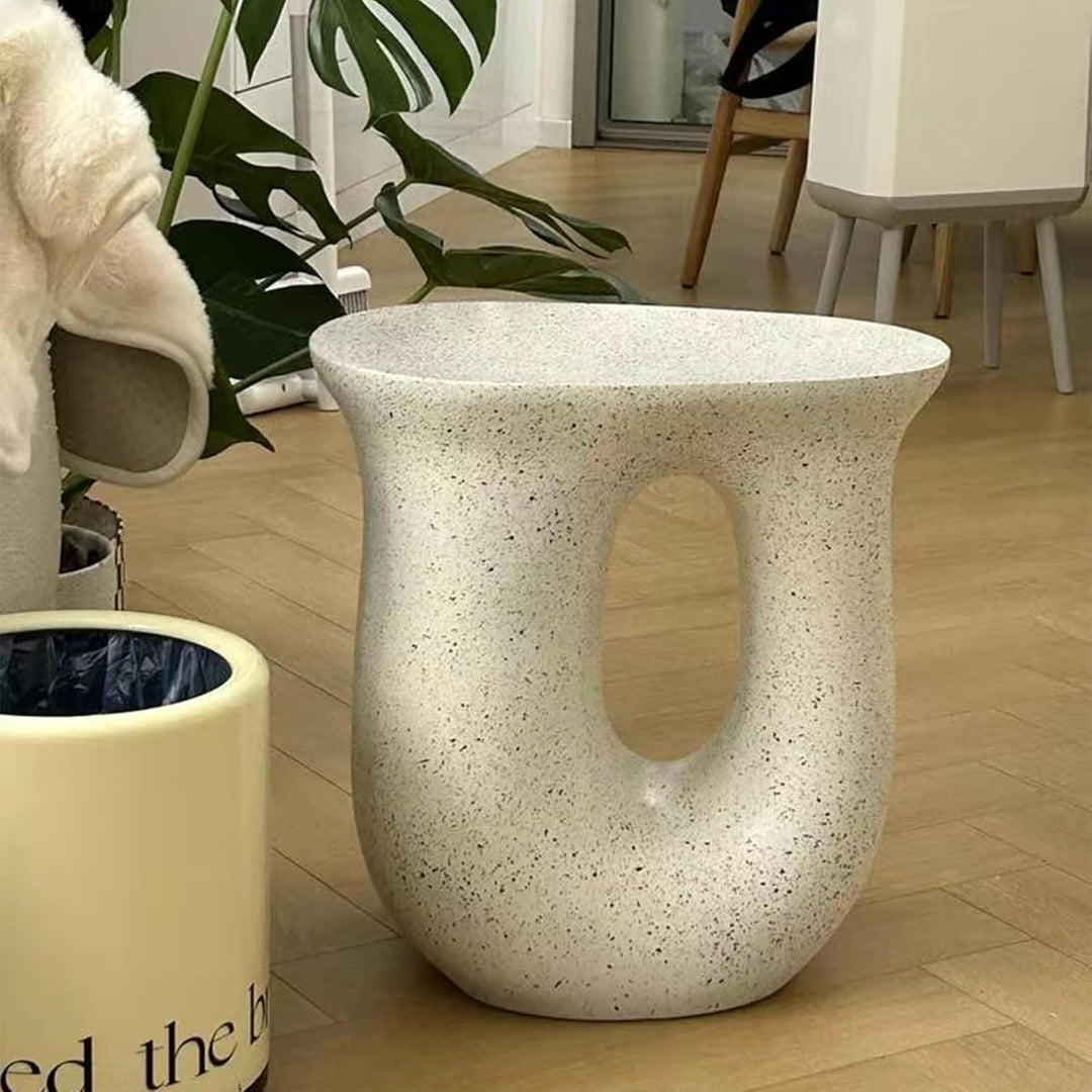 FATIVO Beistelltisch weiss Sofatisch Holzimitat, Cremeweiss Beistelltisch modern Klein Tisch fürs Wo