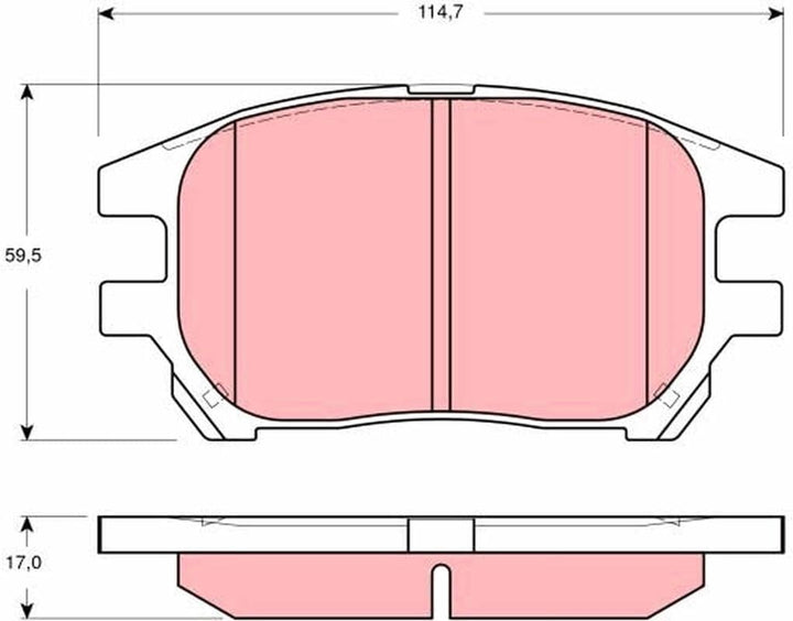 TRW GDB3391 Bremsbelagsatz, Scheibenbremse - (4-teilig)