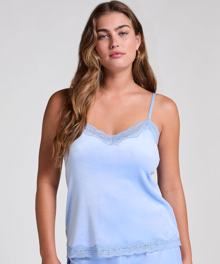 Hunkemöller Cami Top Velours Lace S Serenity, S Serenity