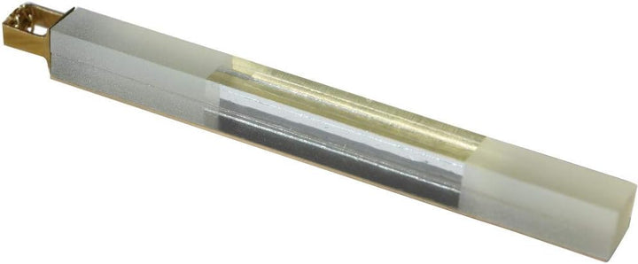 LES POULETTES BIJOUX - Messing Lange Kette Rechteck und Transparent Laminierter Glaspaste