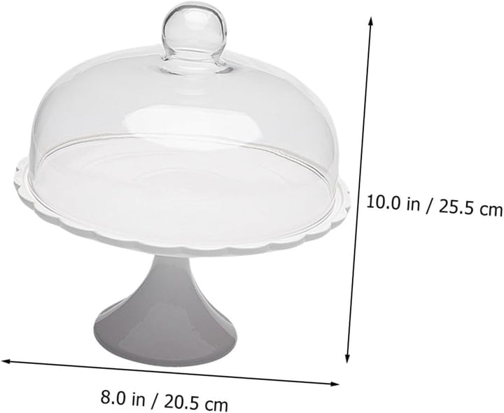 Glas Tortenplatte Mit Deckel Footed Cake Plate mit Kuppel Keramik Dessert St?nder mit Glas Dome Deck
