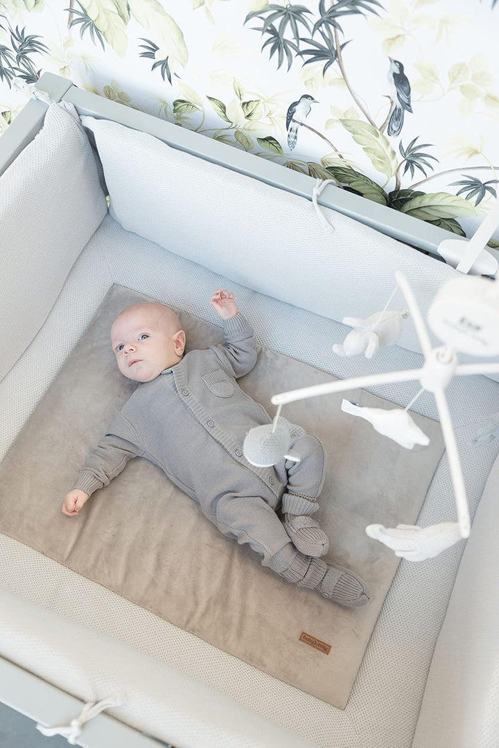 BO BABY'S ONLY - Laufgittereinlage Classic - Gestrickte Krabbeldecke für Baby - Aus Baumwolle - 75x9