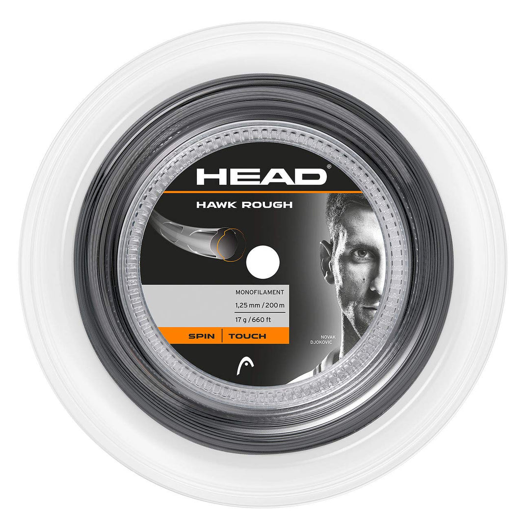 HEAD Unisex – Erwachsene Hawk Rough Rolle 120 Tennis-Saite 17 anthracite, 17 anthracite