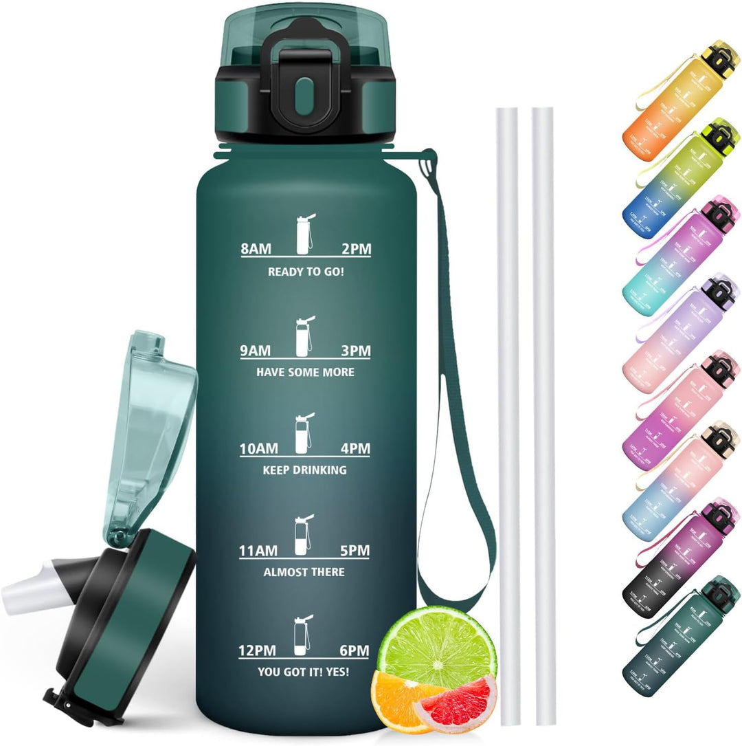 HoneyHolly Trinkflasche 1500ML, BPA-Frei, Trinkflasche Kohlensäure Geeignet, Wasserflasche Auslaufsi