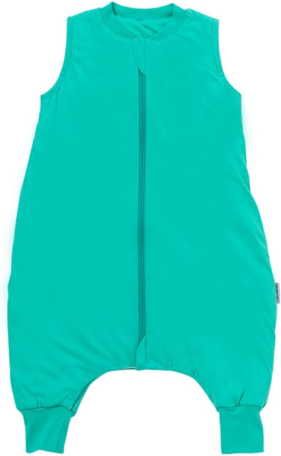 schlummersack Baby Schlafsack mit Füssen ganzjährig 2.5 Tog 80 cm Türkis | Schlafsack mit Beinen für