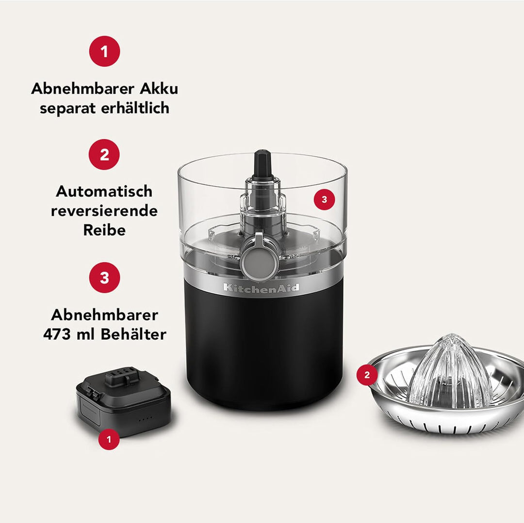 KitchenAid Go Cordless Zitruspresse 5KCJR160BM ohne Akku
