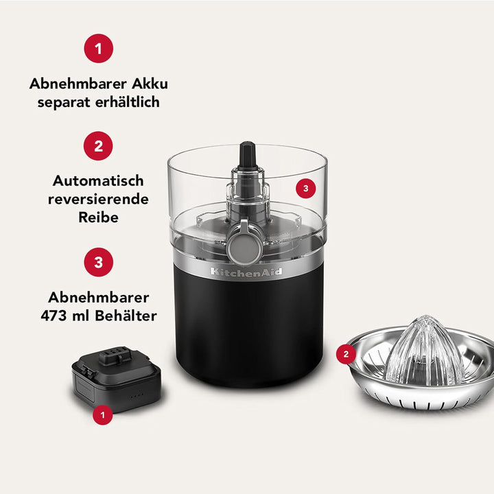 KitchenAid Go Cordless Zitruspresse 5KCJR160BM ohne Akku