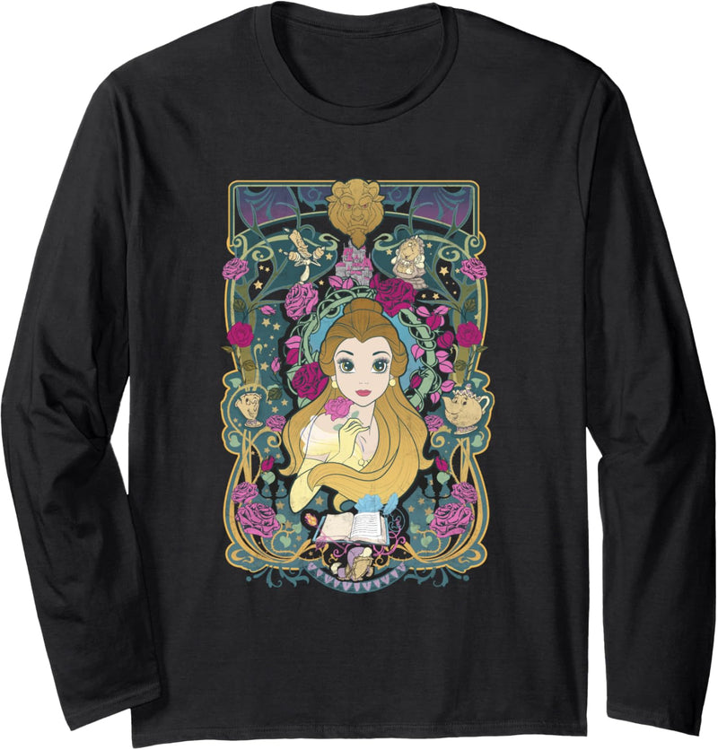 Disney Beauty And The Beast Belle Portrait Langarmshirt