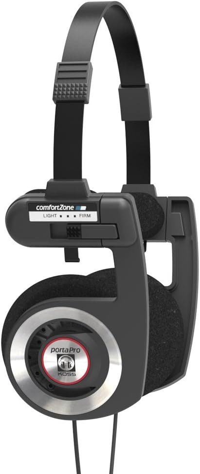 Koss Porta Pro auf Ohr Kopfhörer mit Fall schwarz schwarz On-Ear-Kopfhörer, schwarz On-Ear-Kopfhörer