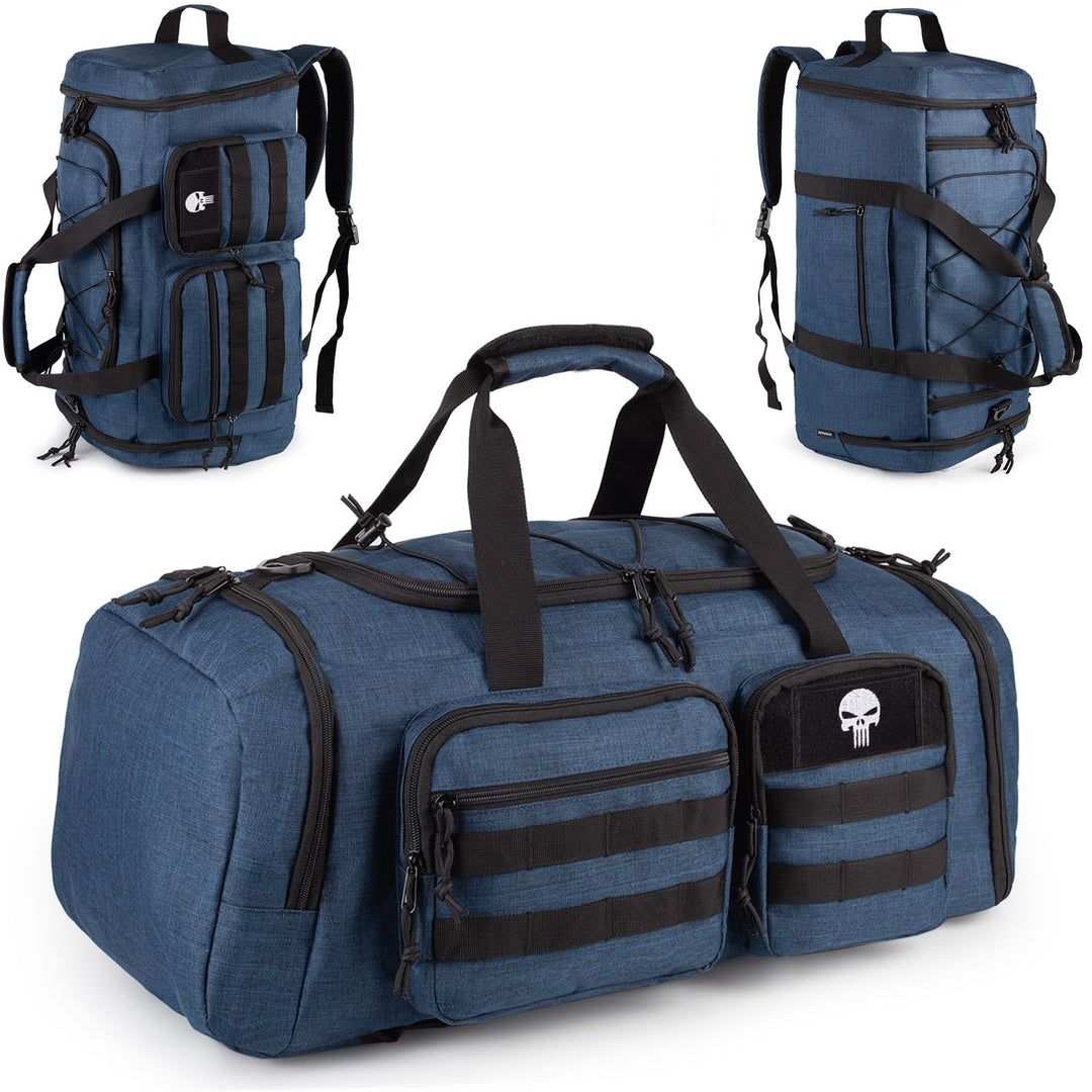 Taktische Sporttasche für Herren, 50L Grosse 3-in-1-Sport-Reisetasche mit Schuhfach, Wasserabweisend