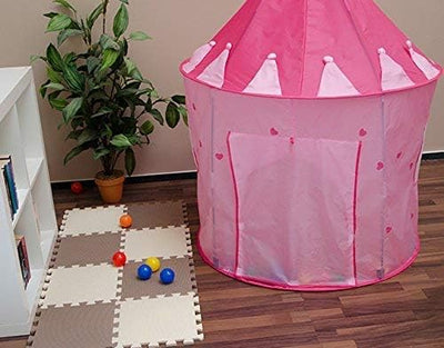 LittleTom Bällebad Mädchen Kinderzelt für Drinnen & Draussen - 100x100x135 Spielzelt Kinder Bällebad