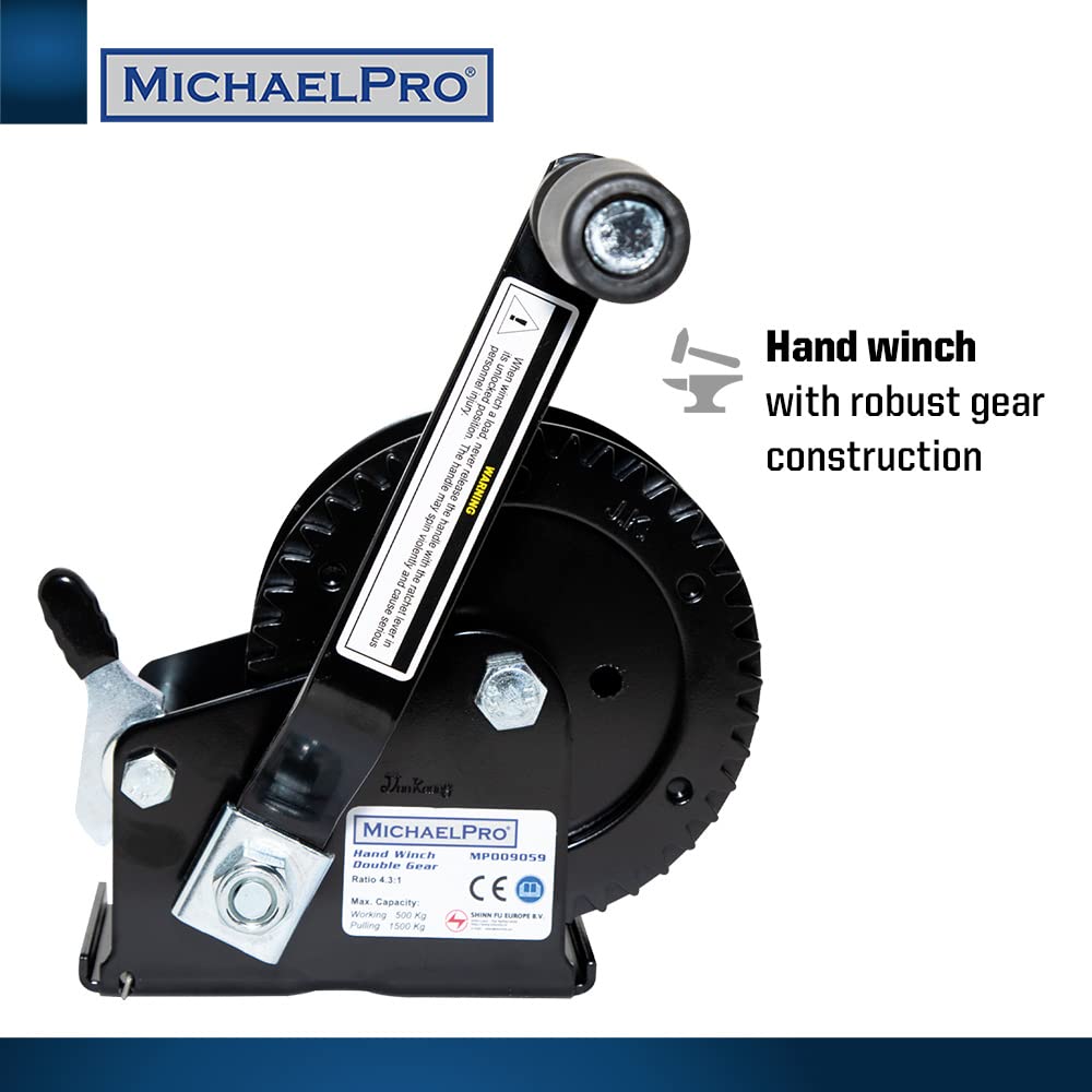 MichaelPro MP009059 Handseilwinde - 1500-kg Seilwinde