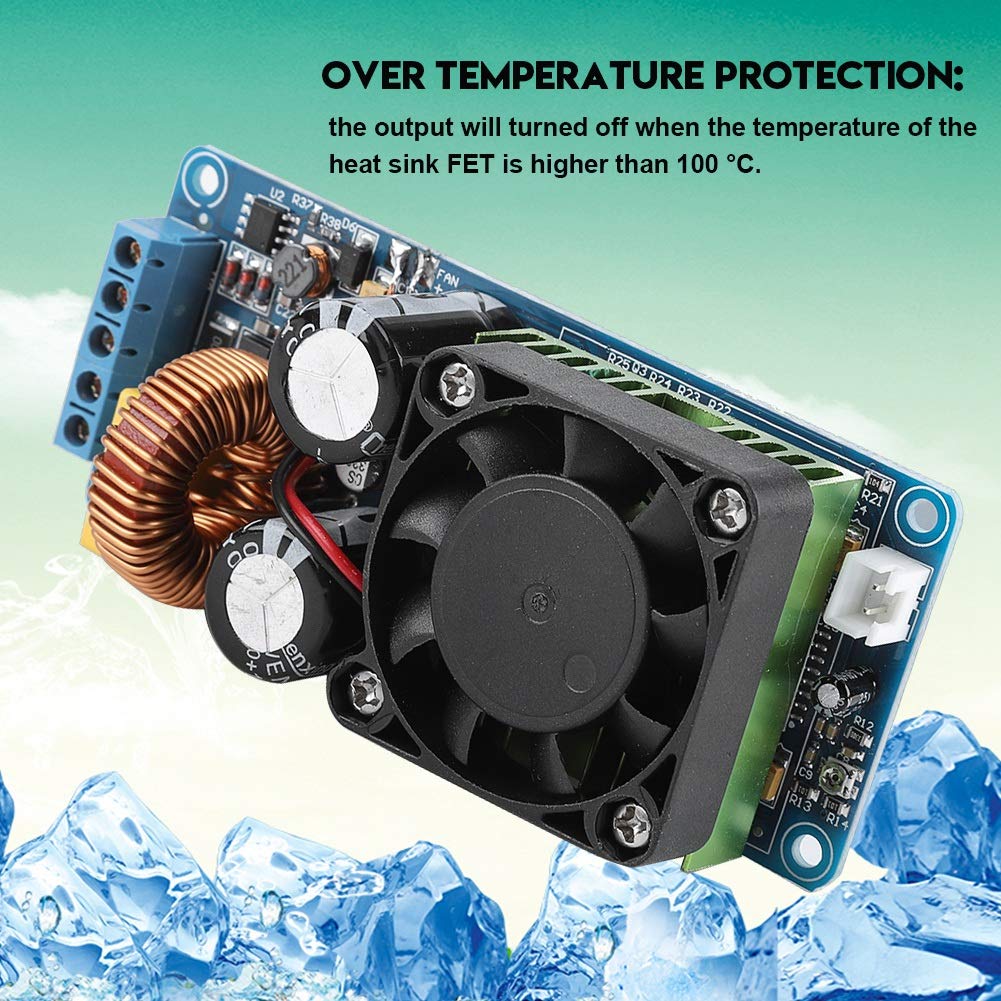IRS2092S Digitalverstärkerplatine, 500 W Mono-HiFi-Leistungsverstärkermodul Klasse D mit Schaltkreis