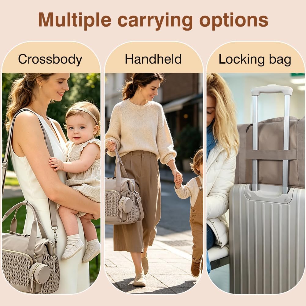FARYODI Baby Wickeltaschen, Multifunktionale Wickeltasche für Mütter, Grosse Windeltasche mit verste