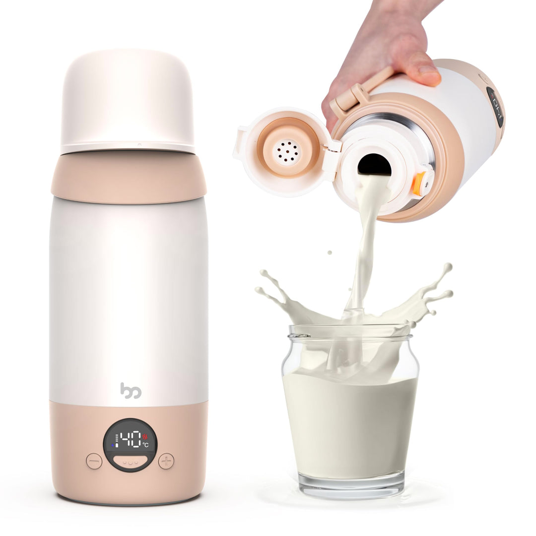 Tragbarer Flaschenwärmer Baby Unterwegs mit 500ml Grosse Kapazität, Schnelle Erwärmung, USB-C & 36 W