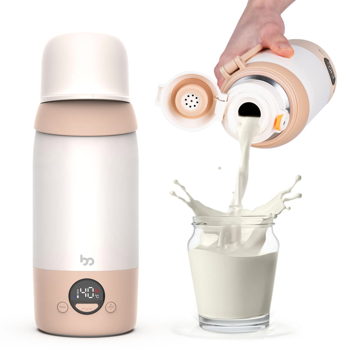 Tragbarer Flaschenwärmer Baby Unterwegs mit 500ml Grosse Kapazität, Schnelle Erwärmung, USB-C & 36 W