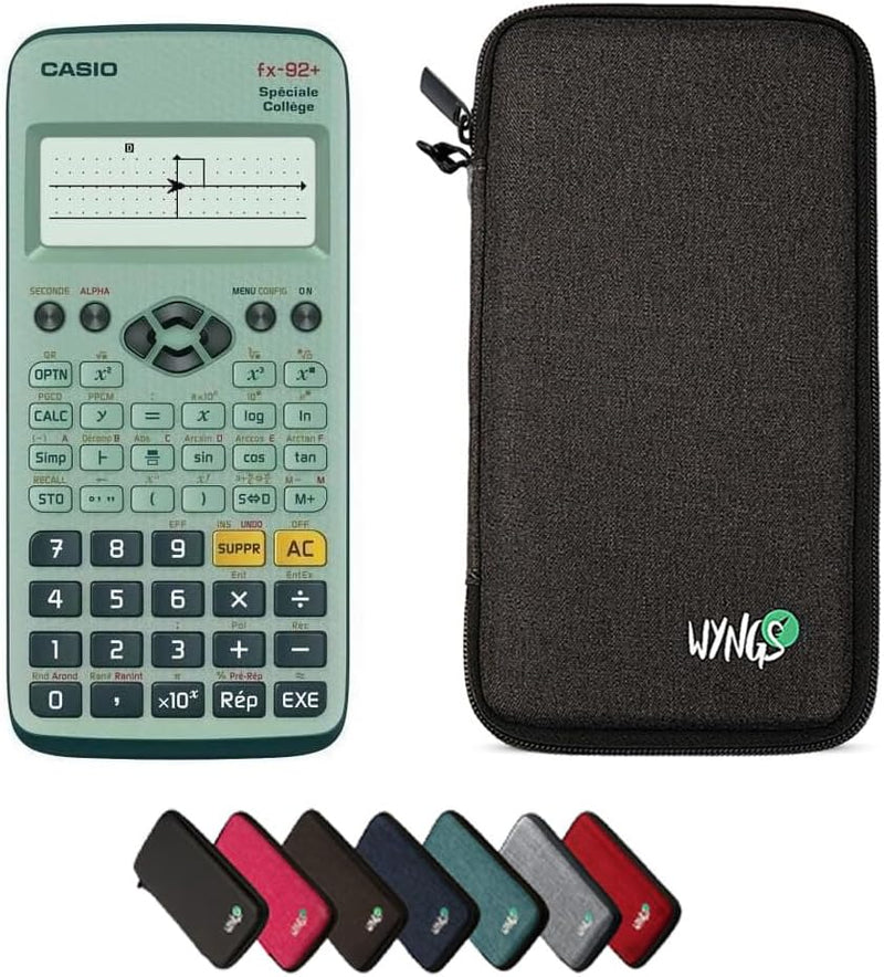 CALCUSO Sparpaket: Casio FX-92 Speciale Collège technisch-wissenschaftlicher Taschenrechner+ WYNGS S