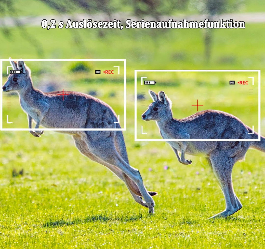 Wildkamera, 4K 50MP Wildtierkamera mit Bewegungsmelder Nachtsicht, IP65 Wasserdicht, Weitwinkel 120