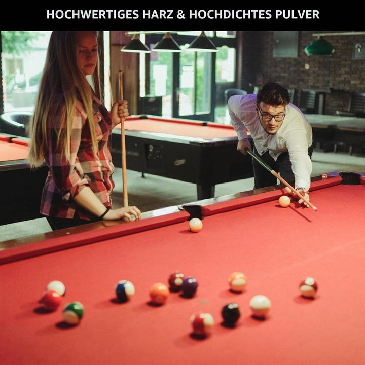 16 Stück Billardkugeln Set: 52,5mm Hochwertiges Harz Pool, Langlebig Billard Kugel Set, Mini Billard