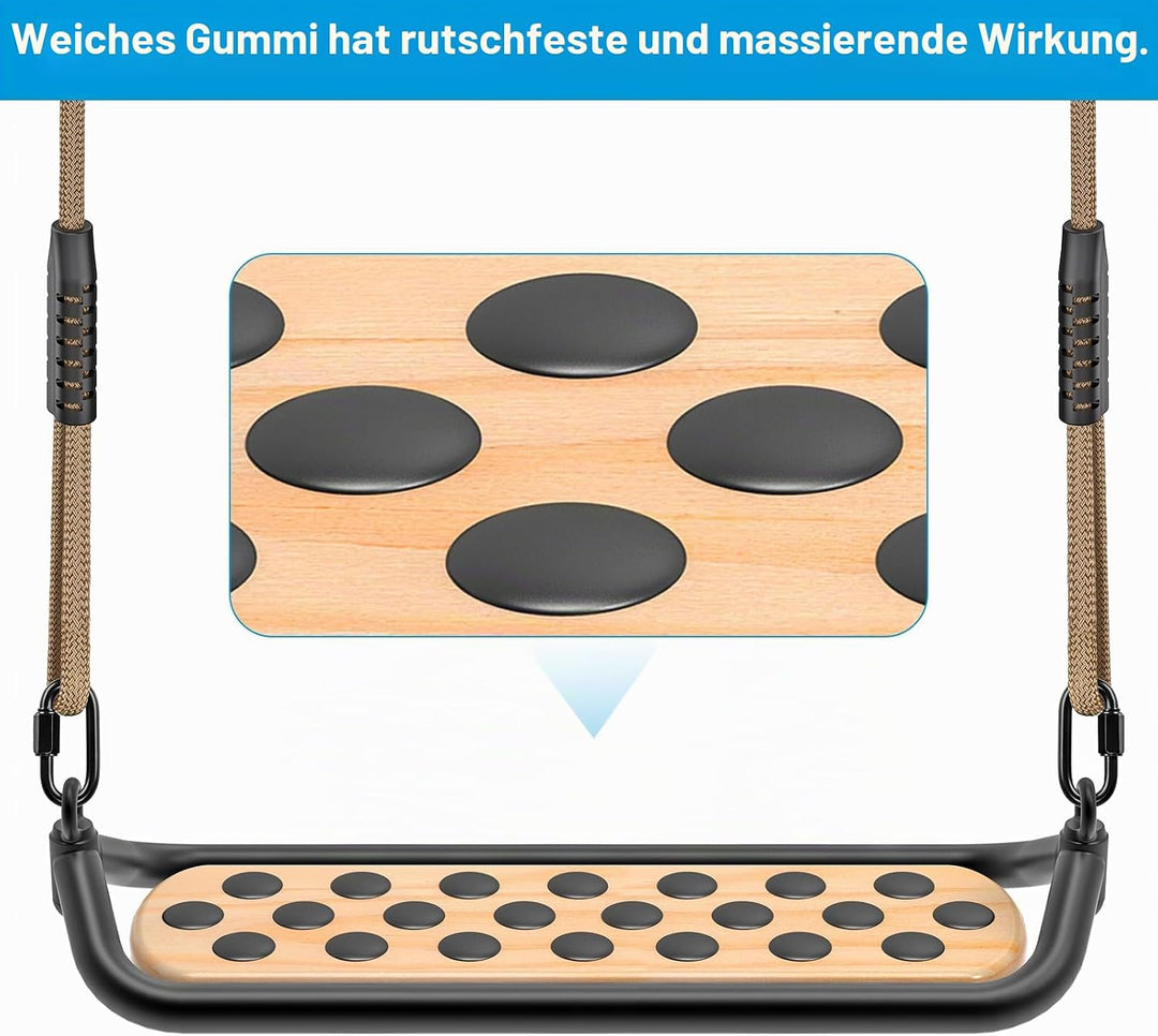 Dolibest Schaukel Kinder, Indoor Outdoor Babyschaukel Erwachsene Schaukel Holz Schaukelsitz Spielpla