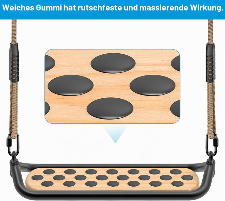 Dolibest Schaukel Kinder, Indoor Outdoor Babyschaukel Erwachsene Schaukel Holz Schaukelsitz Spielpla