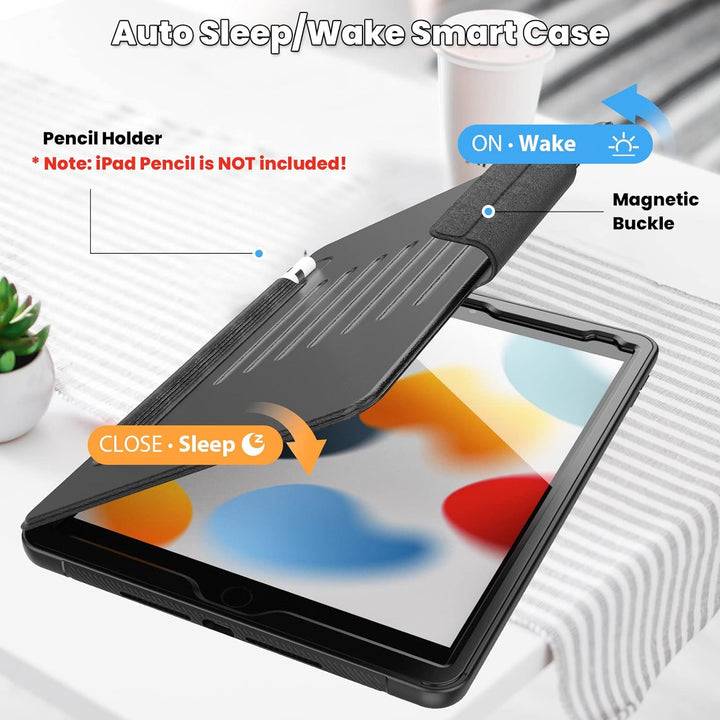 SEYMAC stock iPad 9./ 8./ 7. Generation Hülle, iPad 10,2 Zoll 2021/2020/2019 Hülle, Stossfest Magnet