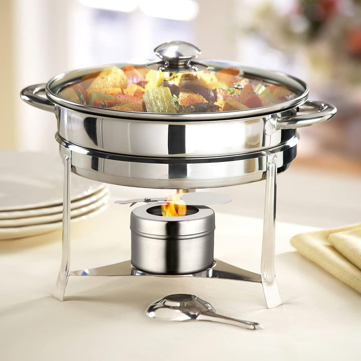 HEMOTON Edelstahl Brennstoffbehälter 2 Stück Mit Deckel Für Spiritusbrenner Chafing Dish Brennpasten