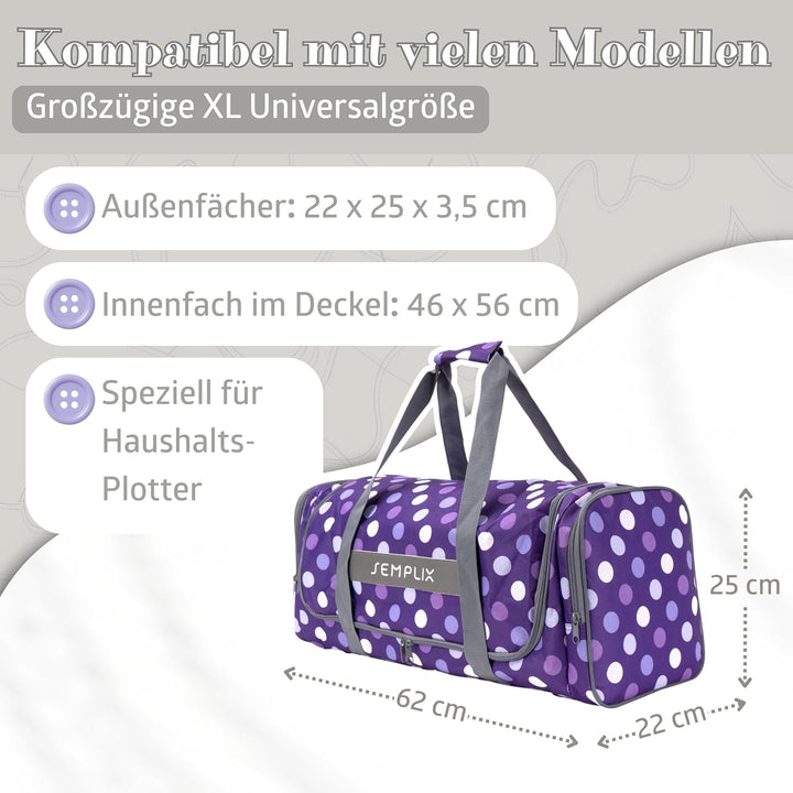 SEMPLIX Plottertasche, die optimale Aufbewahrungs- und Transport-Tasche für Hobby Plotter samt Zubeh