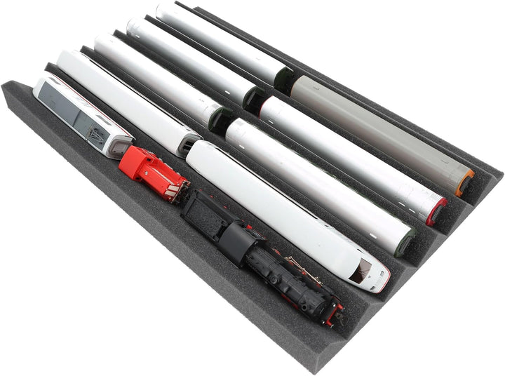 Feldherr EUMEWDA01 Zugliege - Spur H0-5 Fächer für Modelleisenbahn Loks, Waggons und Fahrzeuge, Anza