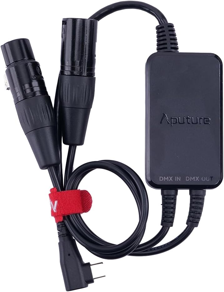 Aputure USB Typ-C Extension DMX Adapter mit Standard 5-Pin Input/Output Schnittstelle und USB-C Lade