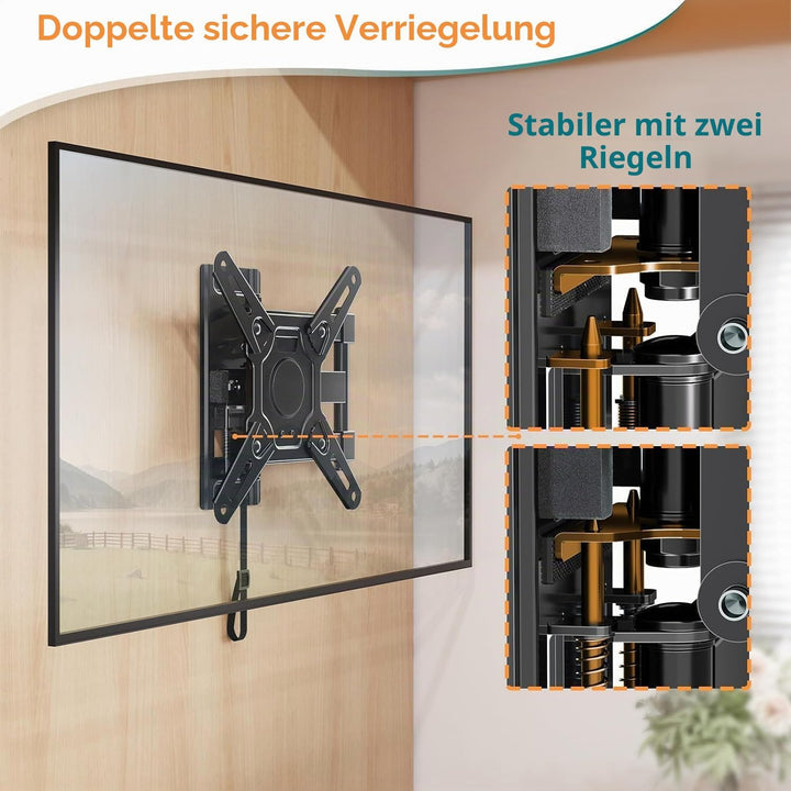 ELIVED Wohnmobil-TV-Halterung für Wohnmobile, abschliessbare Wohnmobil-TV-Wandhalterung für die meis