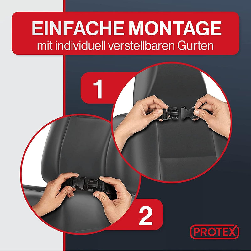 PROTEX | Premium [1er Set] Rückenlehnenschutz Auto–Auto Rücksitz Organizer [Oxford 600D] –wasserabwe