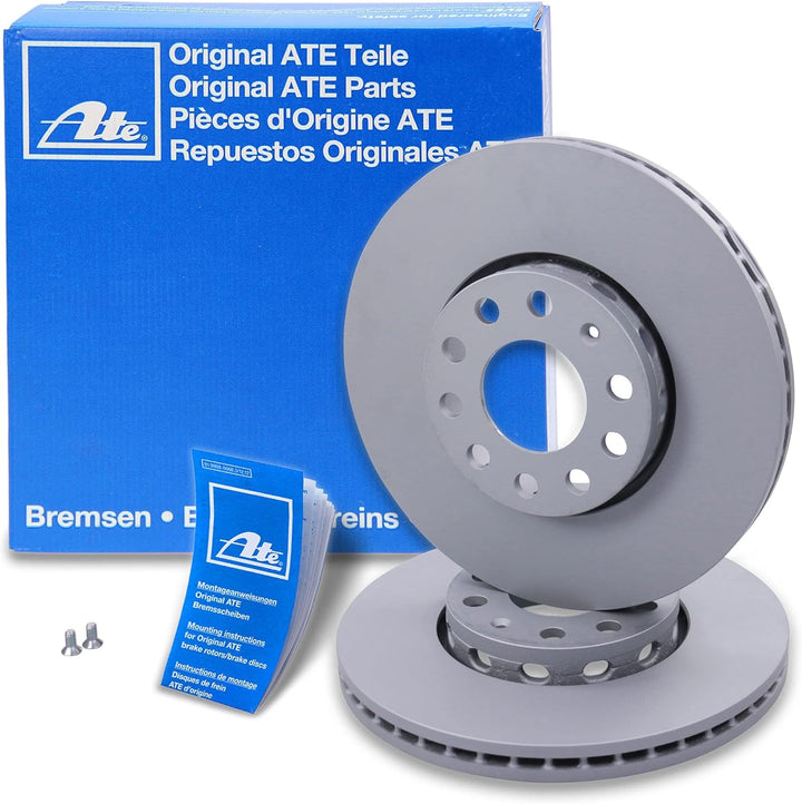 ATE Bremsenset Vorderachse inkl. Bremsscheiben vorne Ø 288 mm und Bremsbeläge vorne + Verschleisskon