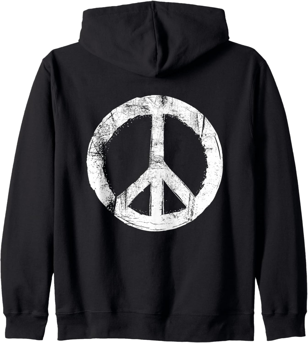 Retro Design Friedenszeichen Peace Zeichen Kapuzenjacke