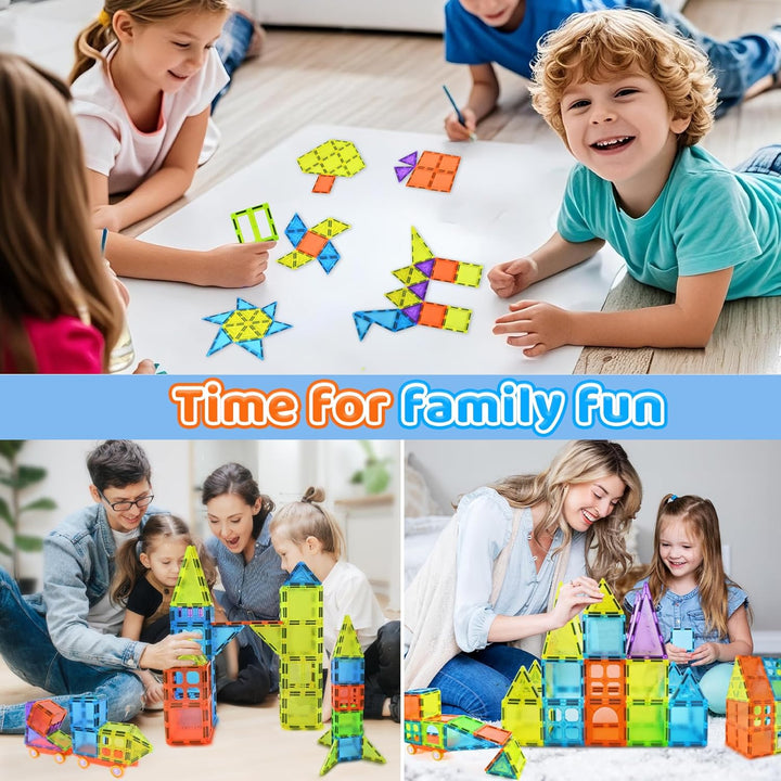 Magnetische Bausteine 92PCS Magnetspielzeug STEM Magnetbausteine ab 3 Jahre, Magnet Spielzeug Kinder