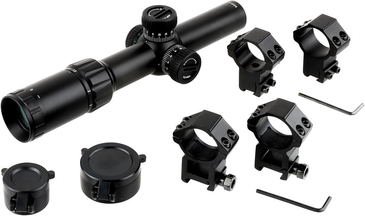 FOCUHUNTER 1.5-6X24mm Teleskop, seitlicher Parallaxenausgleich optisches Monokular, grüner voll mult