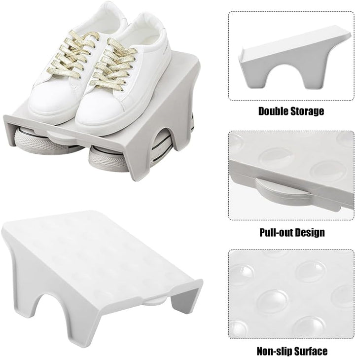 Schuhschlitze Organizer, 4PCS Schuh Organisierer Rutschfest Schuhe Schrank Schuhorganizer Platzspare