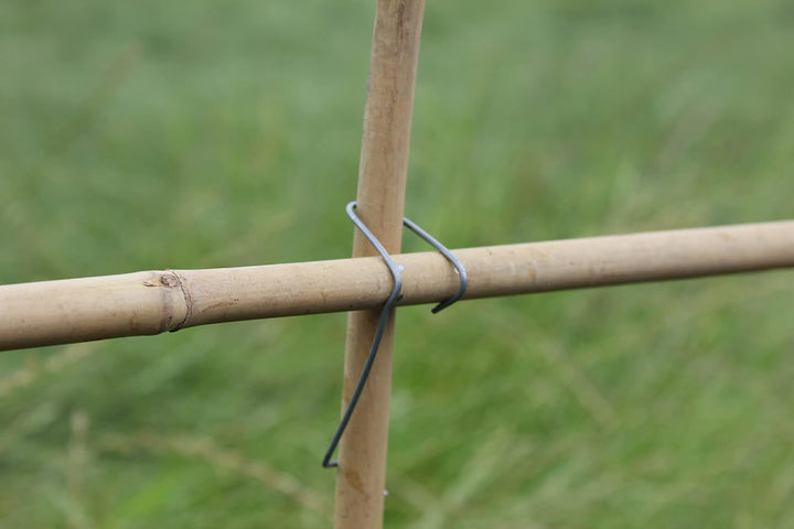 Velto Bambusklammern Tonkinklammern 50 Stück zum Bambusgitter Rankgerüst selber Bauen optimale Rankh