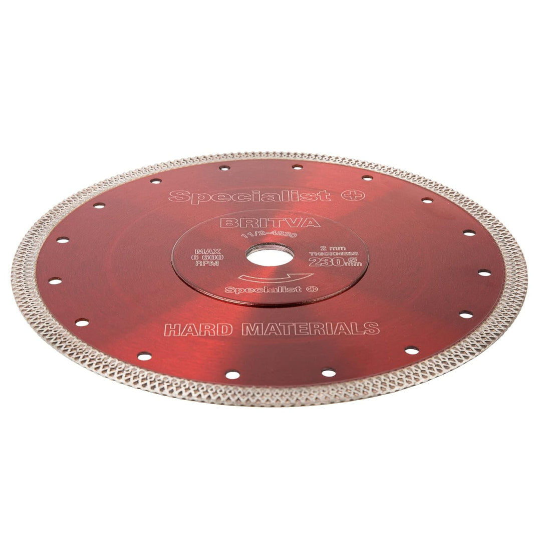 Diamant Trennscheibe 230mm von Specialist+ IExtra Dünn (2 mm) Bohrung 22,2 für Winkelschleifer I Fli